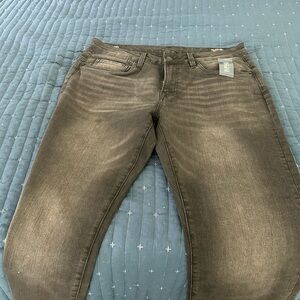 Buffalo David Bitton Straight Six Men's Jeans in Crinkled and Sanded Black